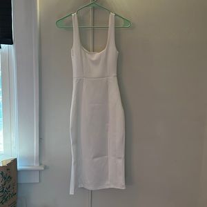 midi white dress